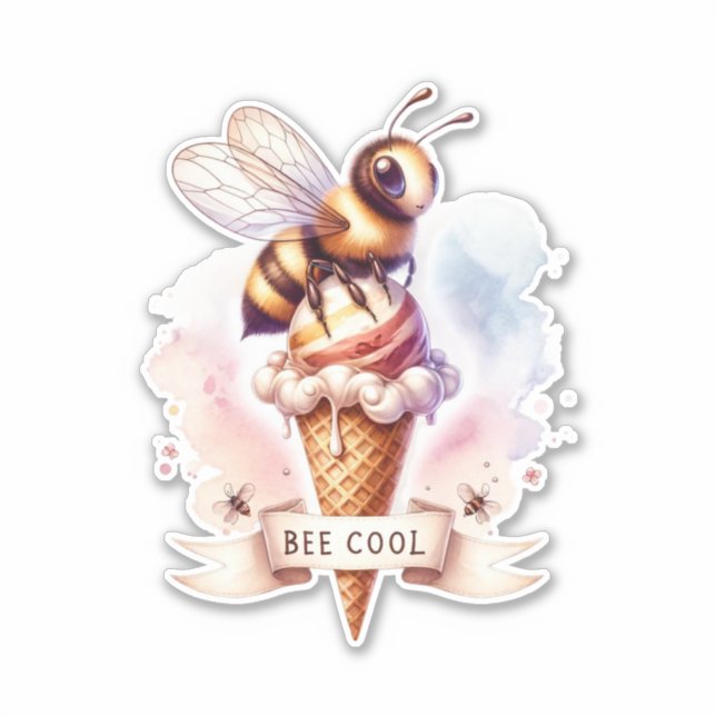 Bee Cool- Bee on Ice Cream Cone (Front)