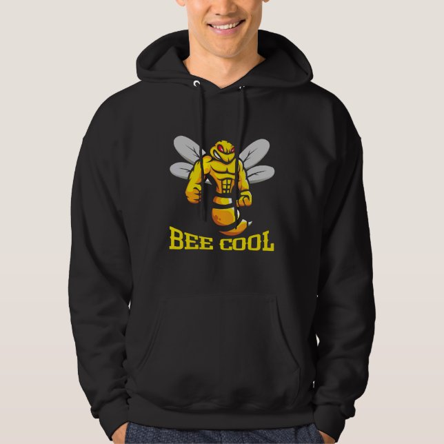 Bee Cool Beekeeping Beekeeper Honeybee Hoodie (Front)