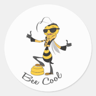 Bee Cool Classic Round Sticker