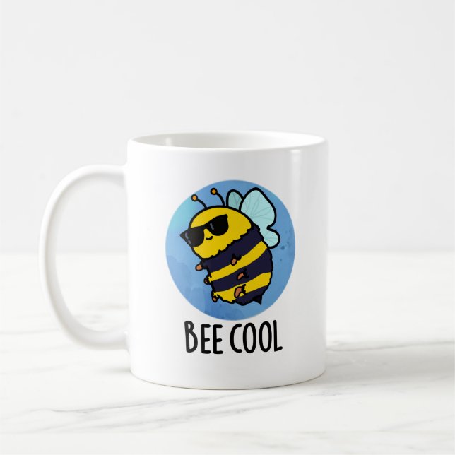 Bee Cool Funny Insect Bee Pun  Coffee Mug (Left)