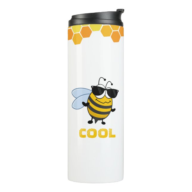 Bee Cool | Funny Trendy Bee Customisable Thermal Tumbler (Rotated Left)