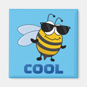 Bee Cool Funny Trendy Bee Personalised Magnet