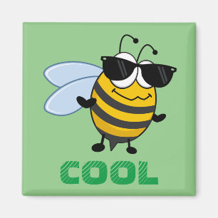 Bee Cool Funny Trendy Bee Personalised Magnet