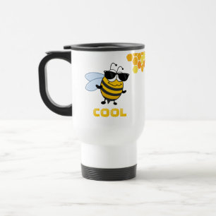 Bee Cool Funny Trendy Bee Personalised Travel Mug