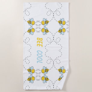 Bee Cool Personalized Beach Towel