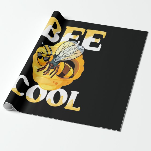 Bee Cool Wrapping Paper (Unrolled)