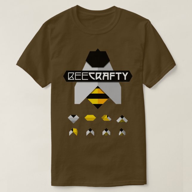 Bee Crafty Origami Paper Craft T-Shirt (Design Front)