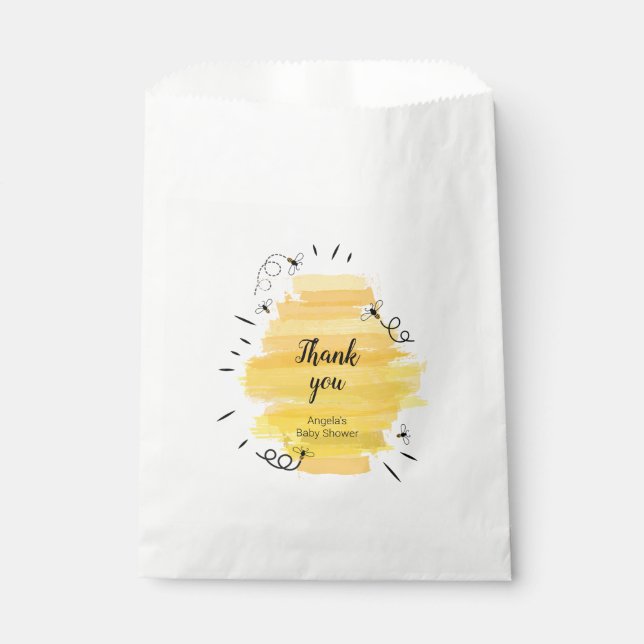 Bee Custom Thank You Kraft Paper Bag (Front)
