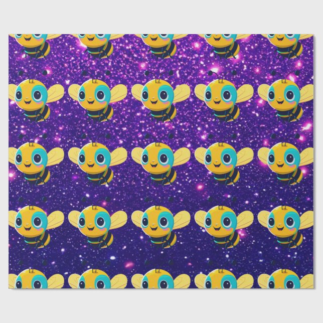 Bee Cute Charming Themed Inspired  Wrapping Paper (Flat)