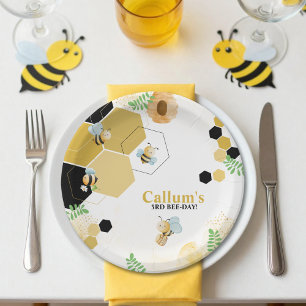 Bee-Day Birthday  Paper Plate