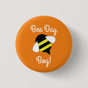 Bee Day Birthday Party Kids 3 Cm Round Badge