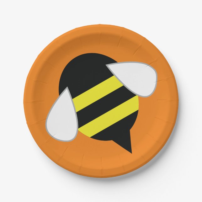 Bee Day Birthday Party Paper Plate (Front)