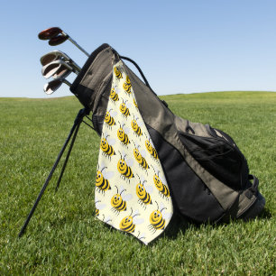 Bee Design Any Colour Background Golf Towel