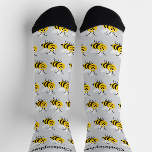 Bee Design Personalised Socks