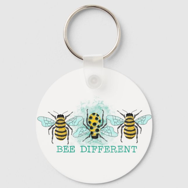 Bee Different Bumble Bee Trio Key Ring (Front)