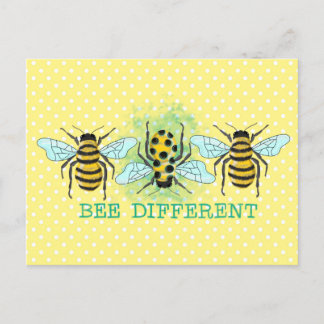 Bee Different Bumble Bee Trio Postcard