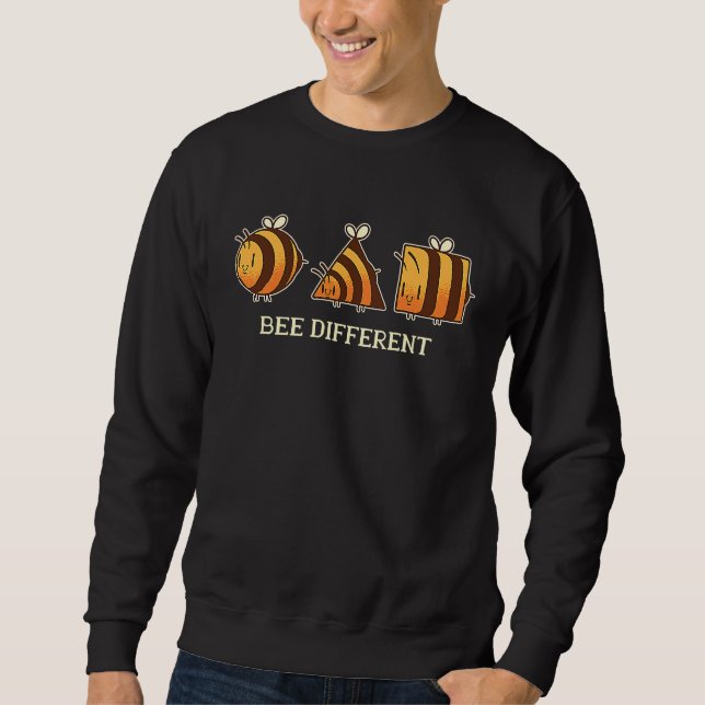 Bee different  unique retro Beekeeper and Bee Sweatshirt (Front)