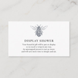 Bee Display Baby Shower insert card