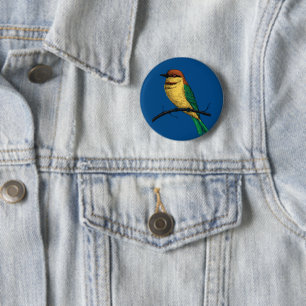 Bee eater 6 cm round badge