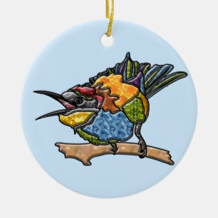 Bee Eater Bird Ceramic Tree Decoration