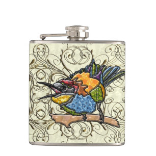 Bee Eater Bird Hip Flask