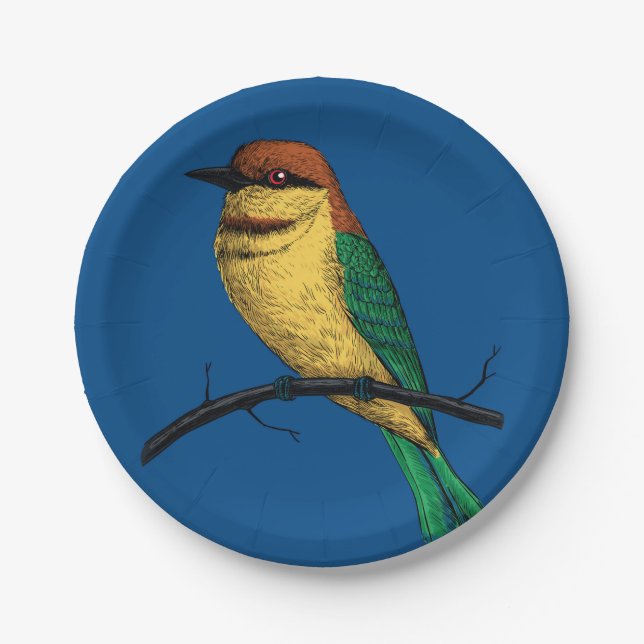 Bee eater paper plate (Front)