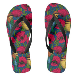 Bee eaters and poppies jandals