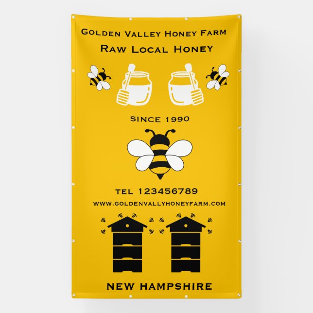 Bee Farmer Apiary Banner (Vertical)