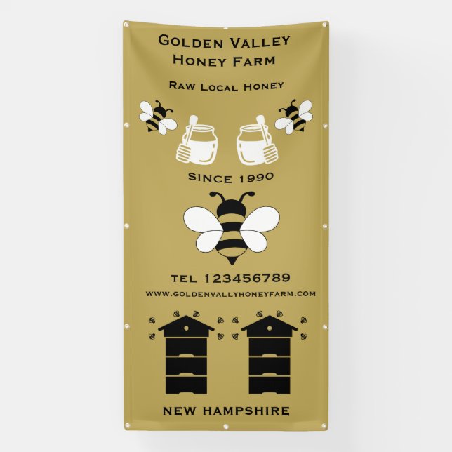 Bee Farmer Apiary Banner (Vertical)