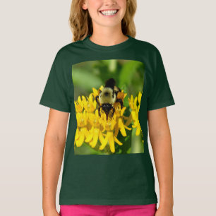 Bee Feasting on Butterfly Weed Wildflowers T-Shirt