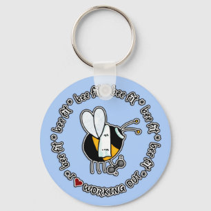 bee fit - working out keychain