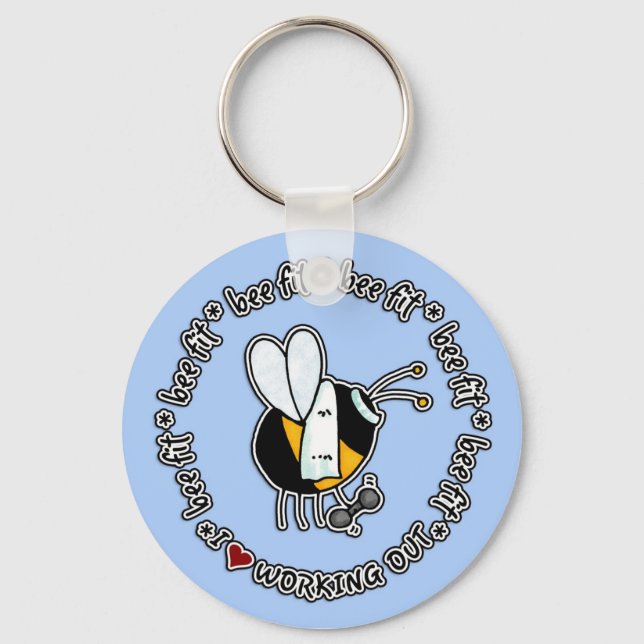 bee fit - working out keychain (Front)