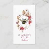 Bee Floral Apiary Beekeeper Business Card