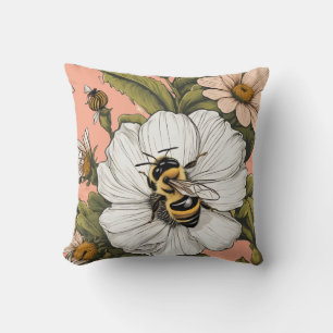 Bee Floral Cushion