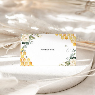 Bee floral Custom notes Enclosure Card