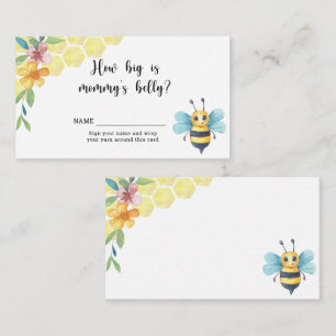 Bee floral - how big is mummy's belly enclosure card