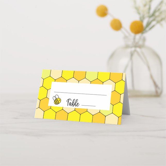 Bee floral place card (Front)