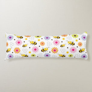 Bee & Flowers Body Cushion