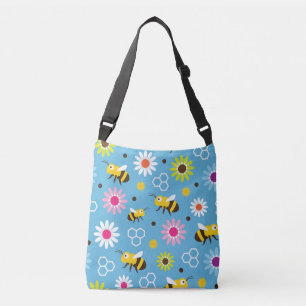 Bee & Flowers Crossbody Bag