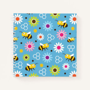 Bee & Flowers Notebook