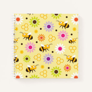 Bee & Flowers Notebook