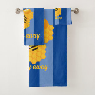 bee fly away bath towel set