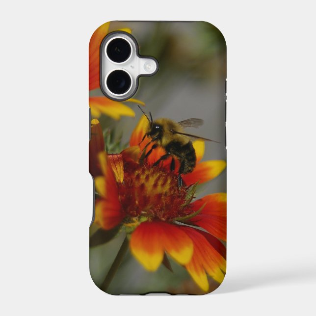 Bee foraging on a flower Case-Mate iPhone case (Back)