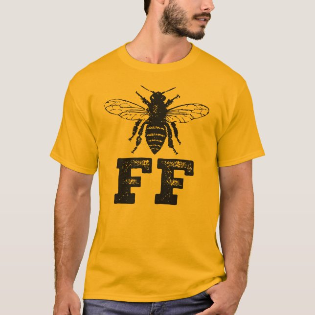 Bee Friend Forever in Black T-Shirt (Front)