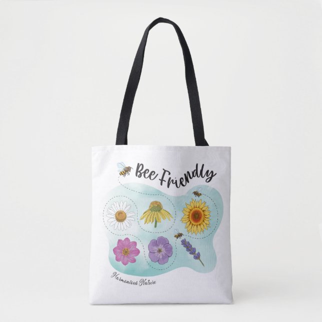 Bee friendly - Harmonious Nature Tote Bag (Front)