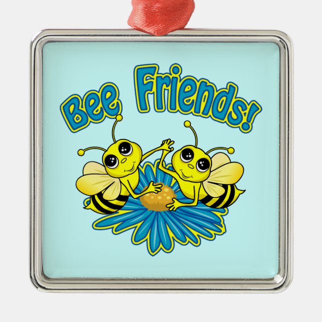 Bee Friends Metal Tree Decoration (Front)