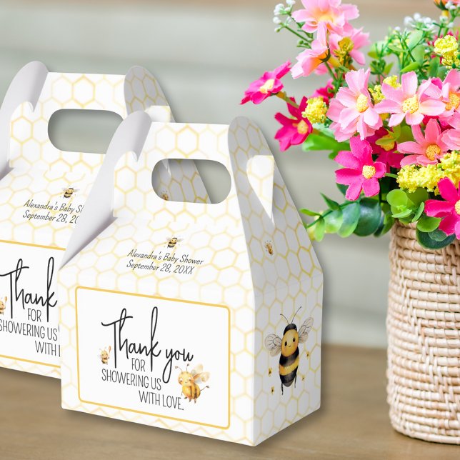 Bee Gender Neutral Sweet Baby Shower Thank You Favour Box (Creator Uploaded)