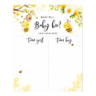 Bee Gender reveal Boy or Girl chart