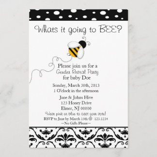 Bee Gender Reveal Invitation