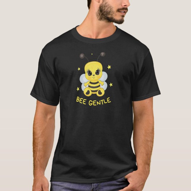 Bee Gentle Cute Bumblebee T-Shirt (Front)